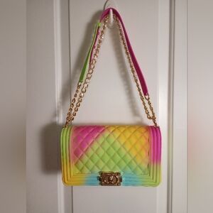 Rainbow Rubber Purse